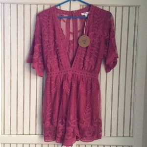 Honey Punch Lace Romper
